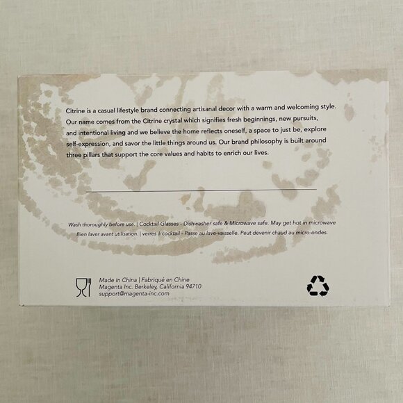 Citrine Atlas Collection Cocktail Glasses Set Of 2 - Picture 5 of 11